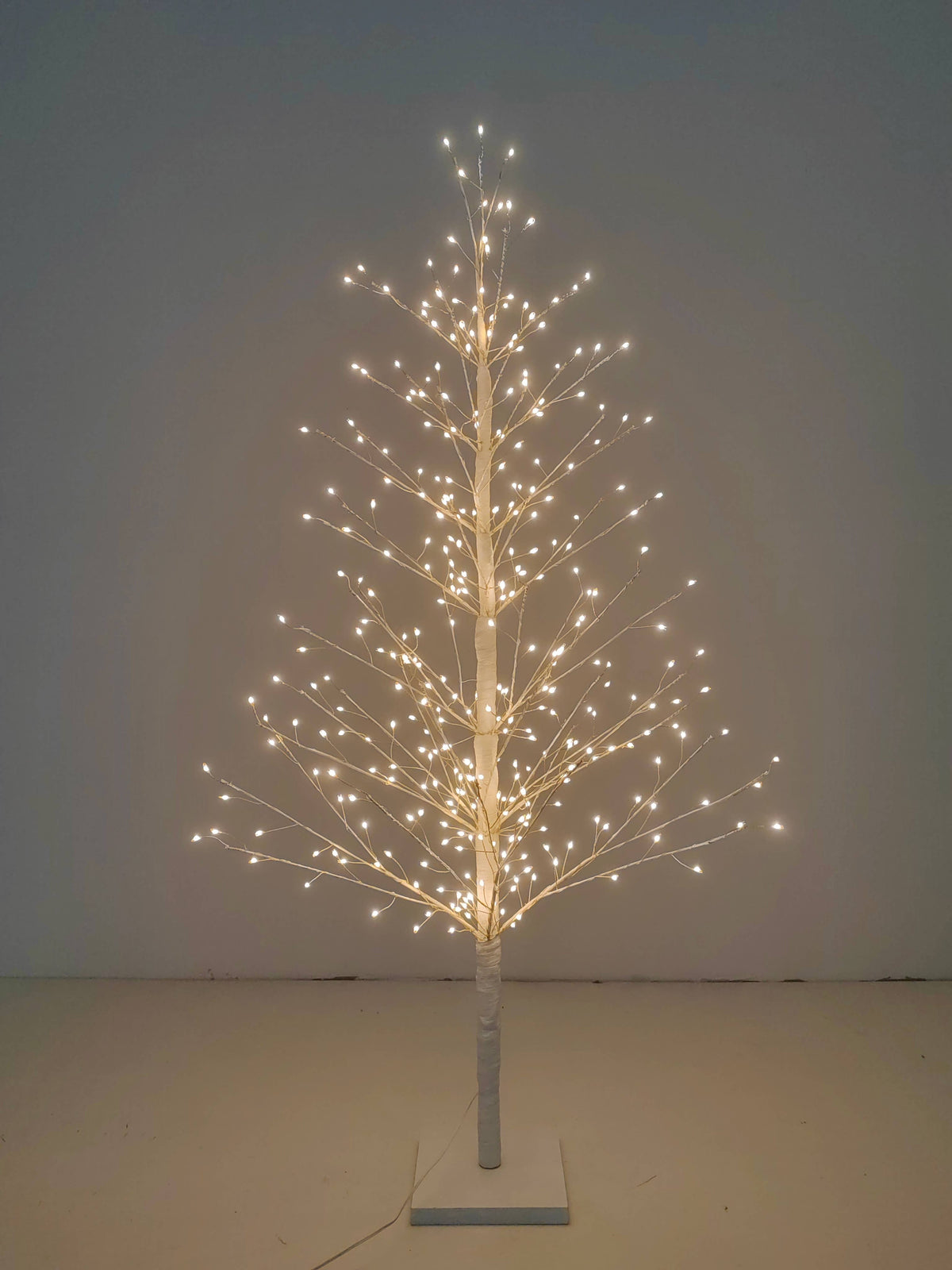 47in White Birch Tree with 349 LED Lights Indoor Use Only