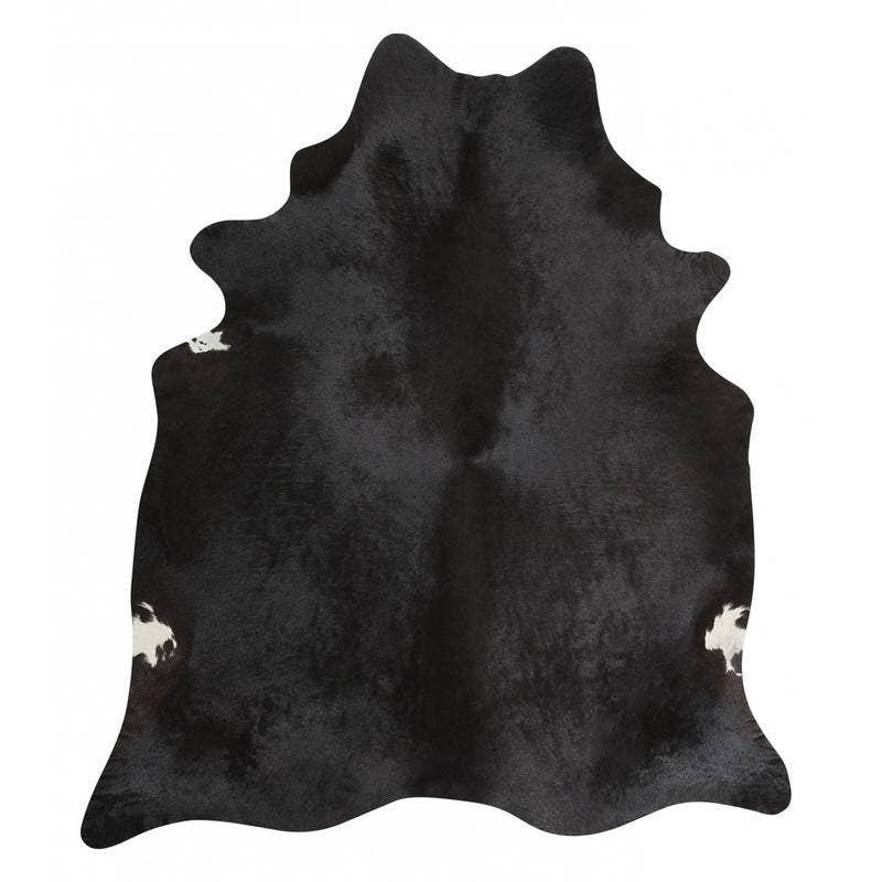 Natural Black Cowhide Rug