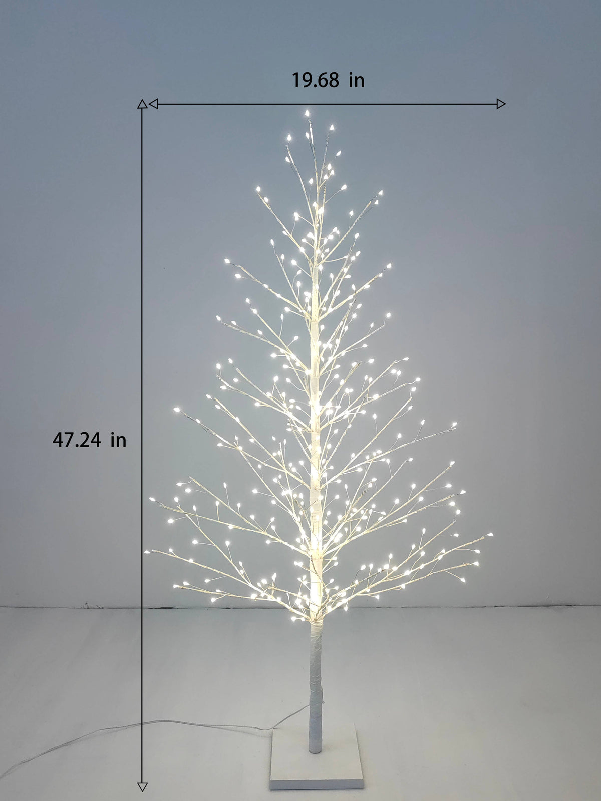 47in White Birch Tree with 349 LED Lights Indoor Use Only