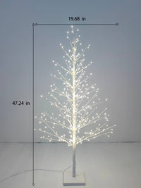 47in White Birch Tree with 349 LED Lights Indoor Use Only