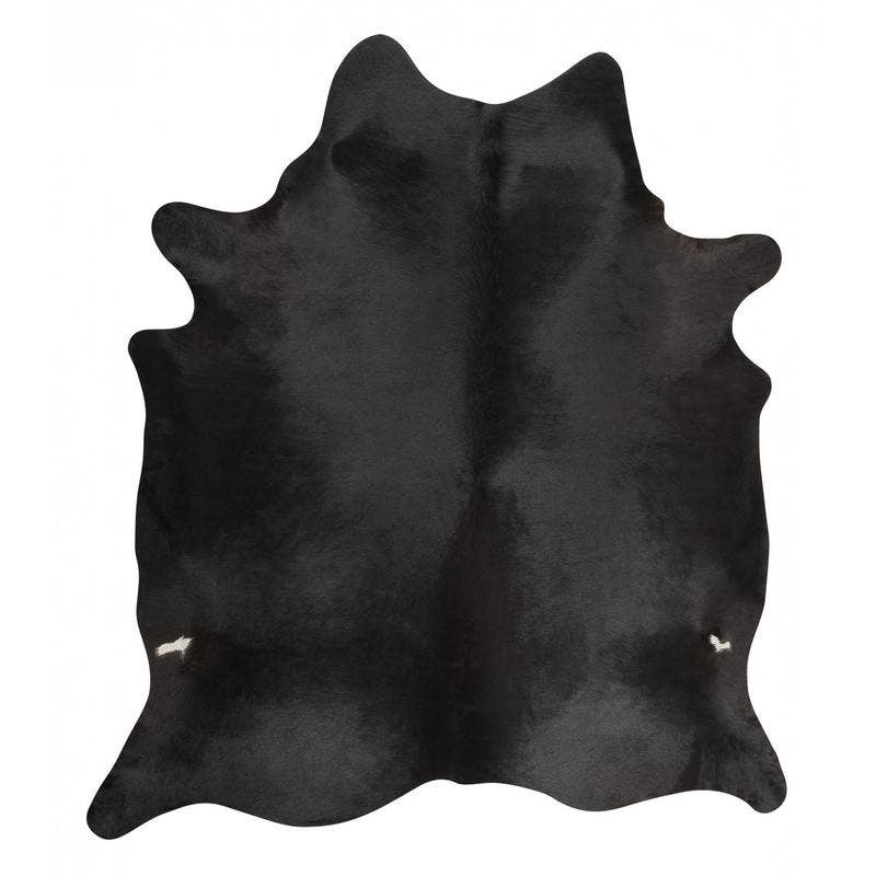 Natural Black Cowhide Rug