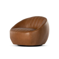 Audie Swivel Chair - Leather