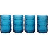 Hobnail Drinking Glasses - Blue 13 oz ( Set of 4 )