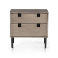 Carly 2 Drawer Nightstand - Grey Wash Vene