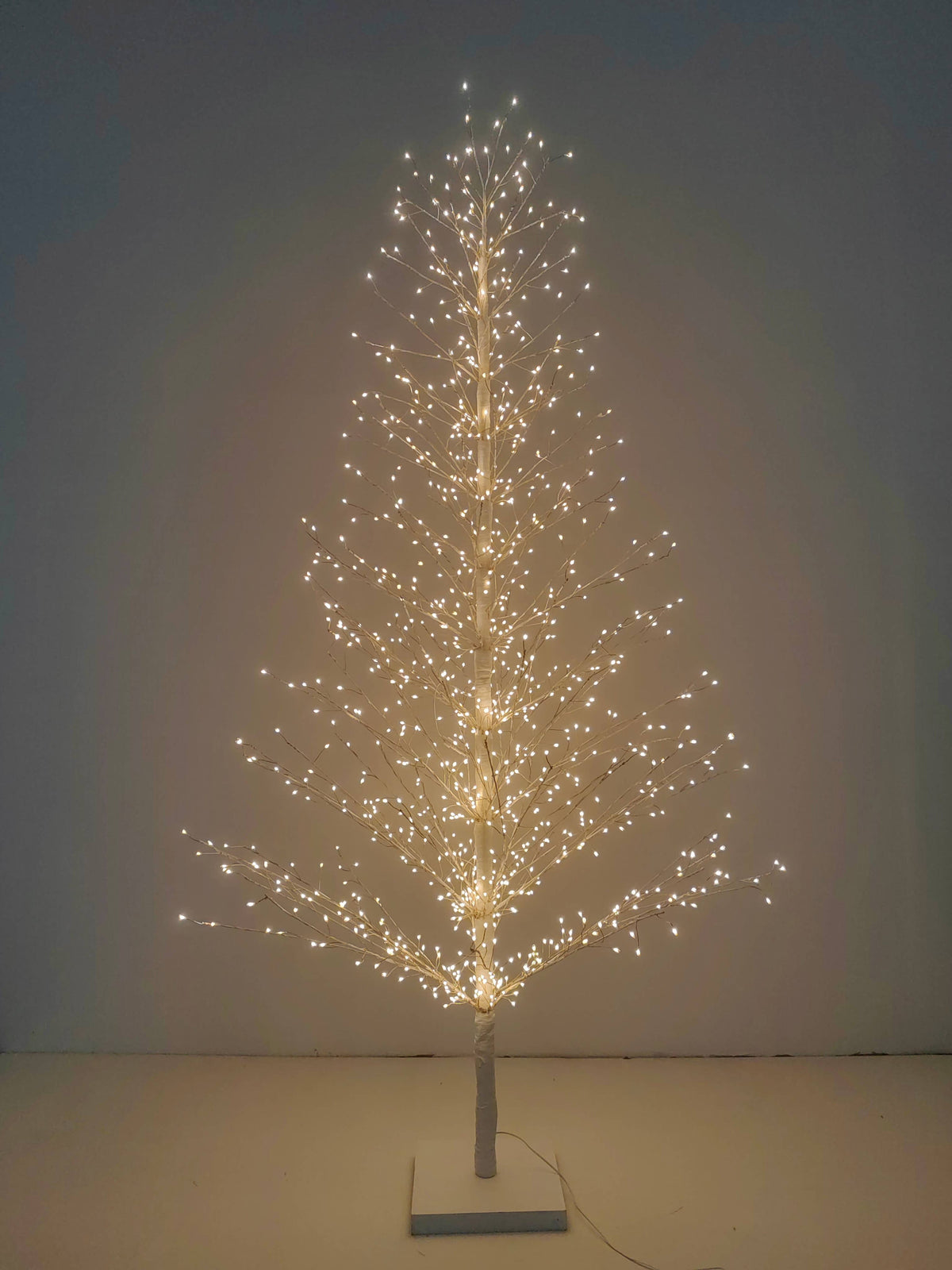 70in White Birch Tree with 1099 LED Lights Indoor Use Only