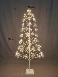 5ft White LED Cluster Tree with 720 Warm White LEDs