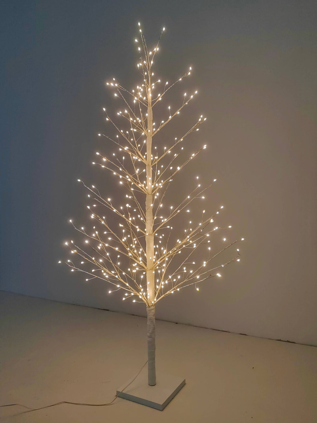 47in White Birch Tree with 349 LED Lights Indoor Use Only