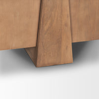 up close view of the modern style feet on the Eula Sideboard