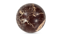 Sphere Tabletop Accent Red Levanto Marble