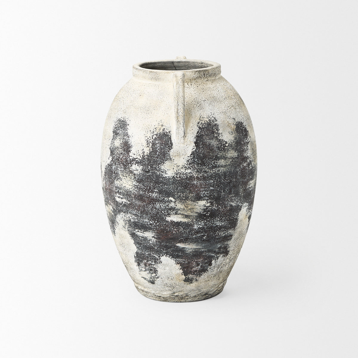 White-and-black-decorative-ceramic-floor-vase