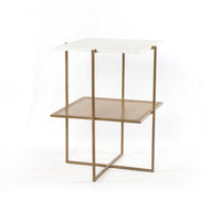 Olivia Nightstand - Antique Brass