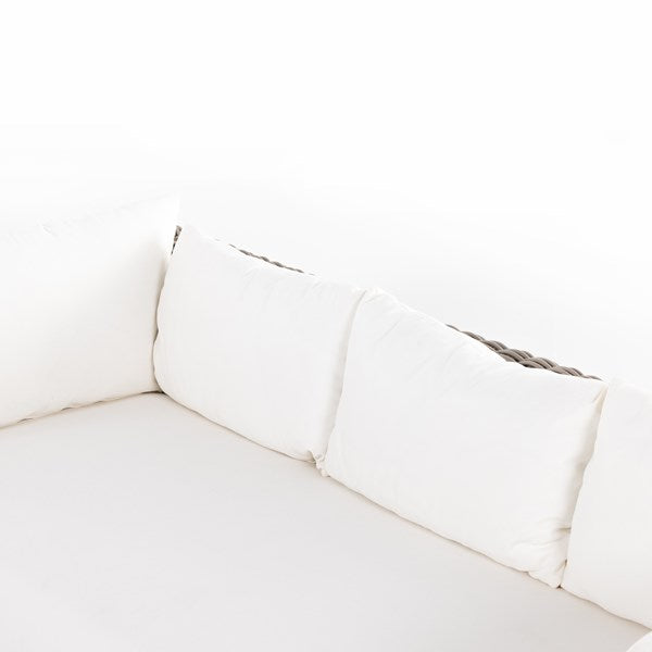 white and brown stylish outdoor sofa 