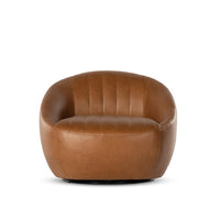 Audie Swivel Chair - Leather