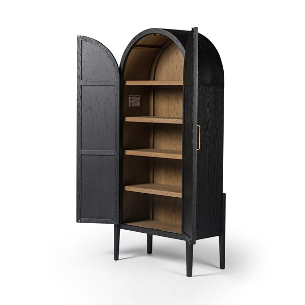 Tolle Panel Door Cabinet - Drifted Matte Black