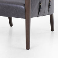 Bauer-leather-accent-chair-dark-leather-brown-wood-legs