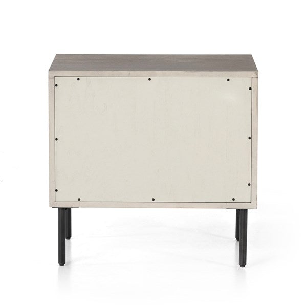 Carly 2 Drawer Nightstand - Grey Wash Vene