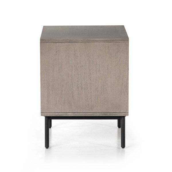 Carly 2 Drawer Nightstand - Grey Wash Vene