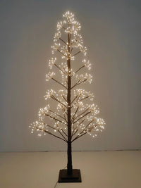 5ft Brown LED Cluster Tree with 720 Warm White LEDs