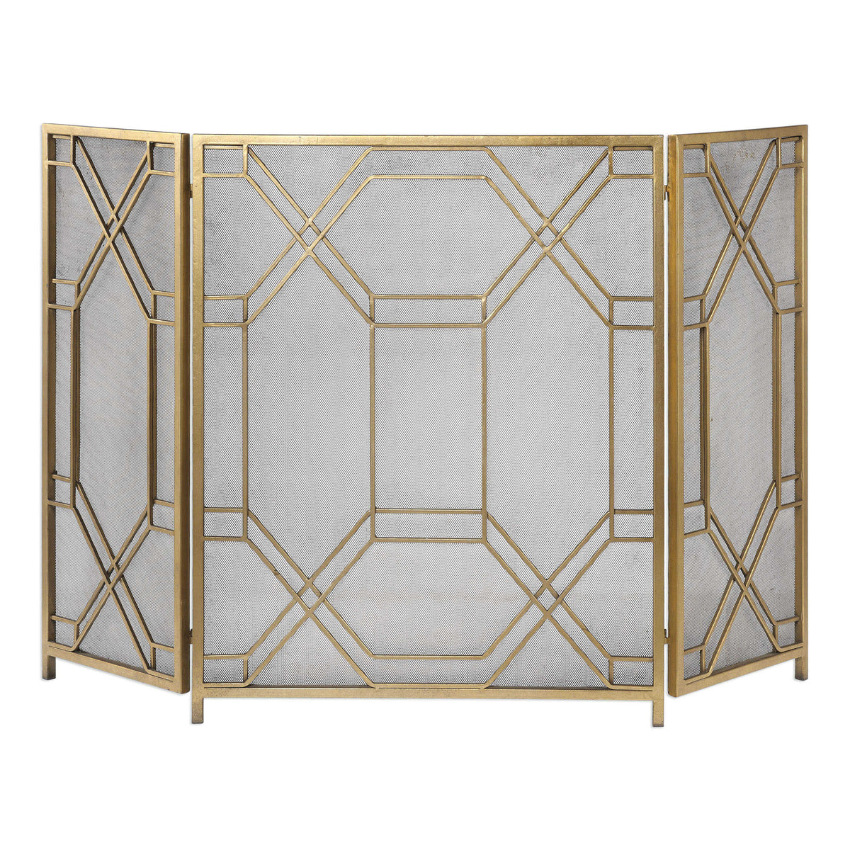 Rosen Fireplace Screen - Gold