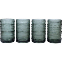 Hobnail Drinking Glasses - Gray 13 oz ( Set of 4 )