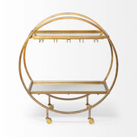 round-gold-bar-cart-2-tier-mirrors