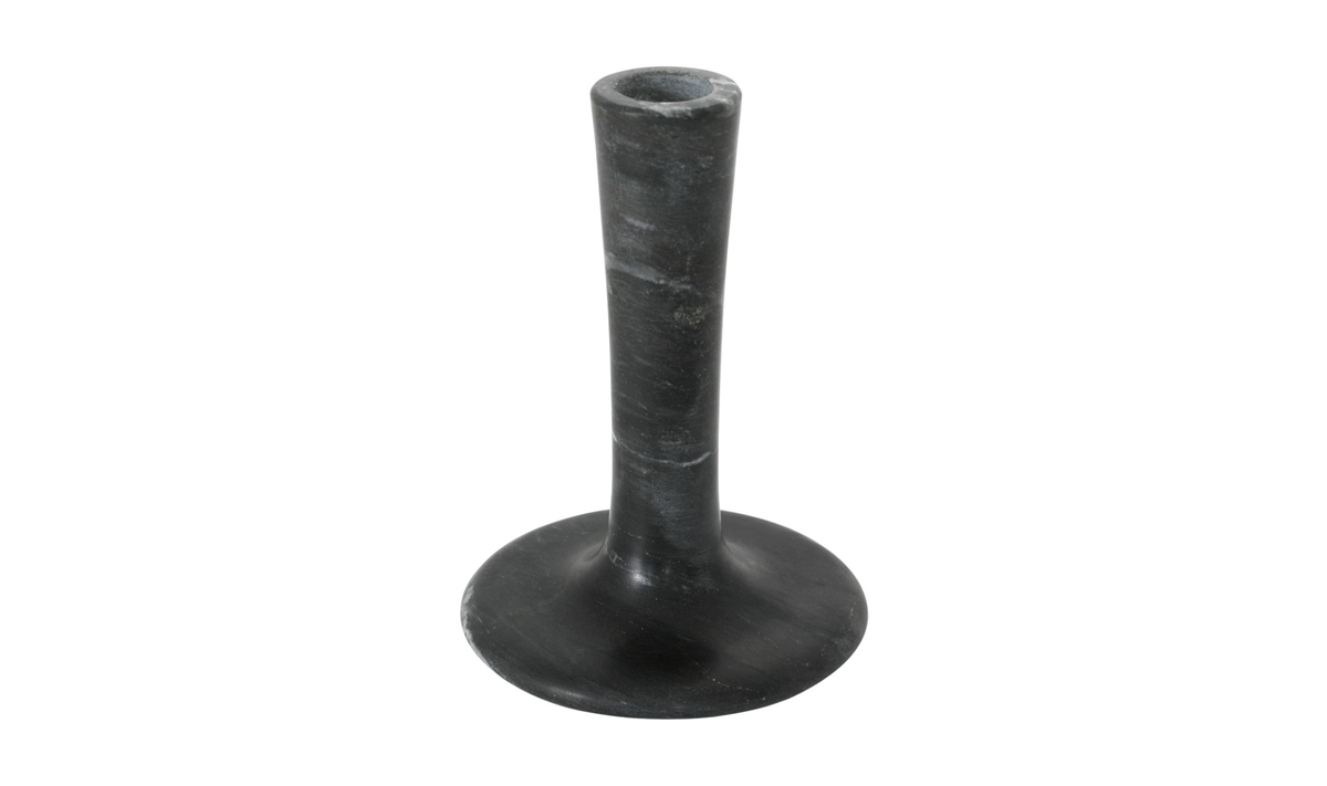 tall black marble candle holder